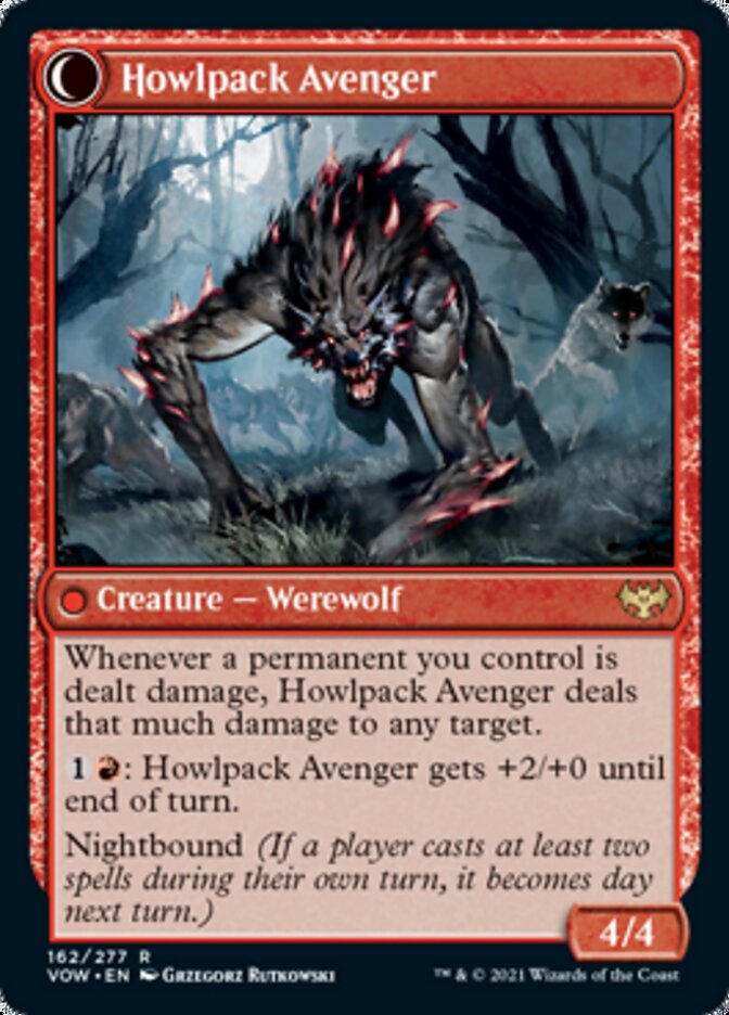 Ill-Tempered Loner // Howlpack Avenger (VOW-162) [Innistrad: Crimson Vow]: (Double Faced Transform)
