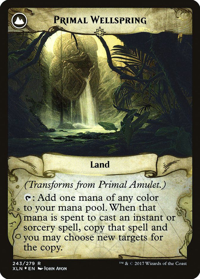 Primal Amulet // Primal Wellspring (PRE-243S) [Ixalan Promos]: (compasslanddfc) Foil