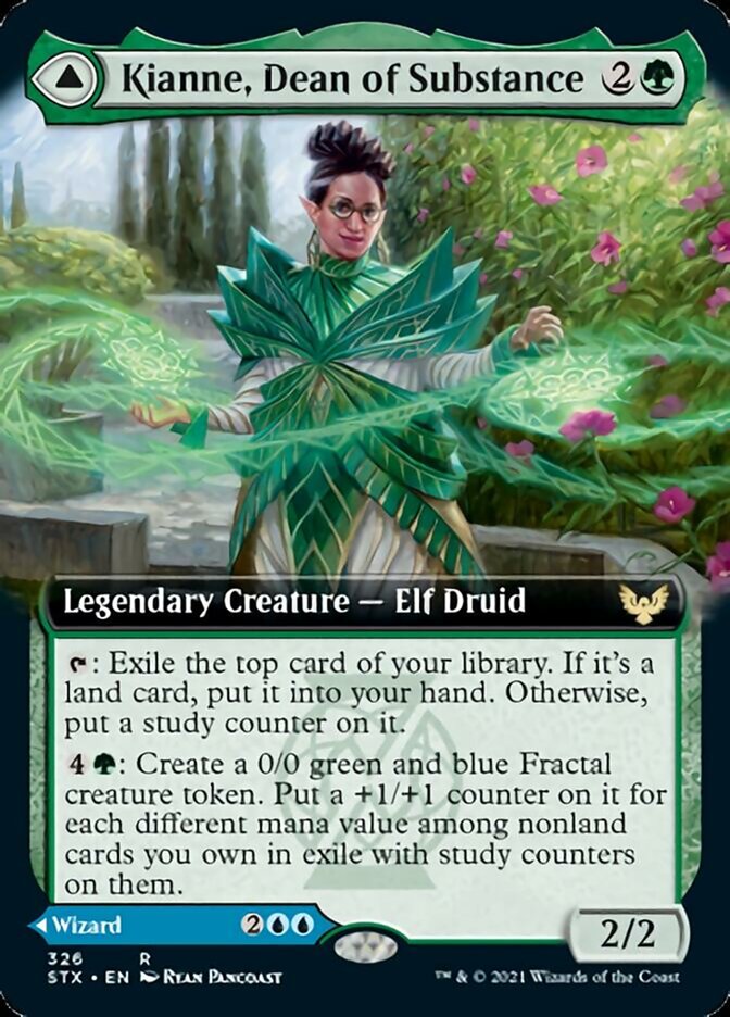 Kianne, Dean of Substance // Imbraham, Dean of Theory (STX-326) [Strixhaven: School of Mages]: (Extended Art)