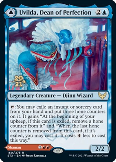 Uvilda, Dean of Perfection // Nassari, Dean of Expression (PRE-160S) [Strixhaven: School of Mages Promos] Foil