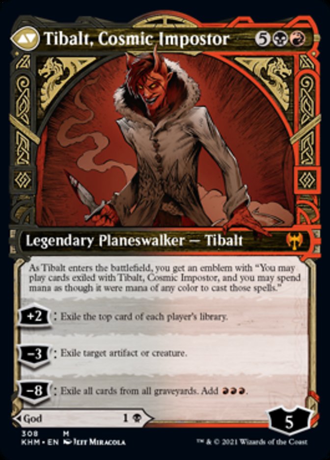 Valki, God of Lies // Tibalt, Cosmic Impostor (KHM-308) [Kaldheim]: (Showcase)