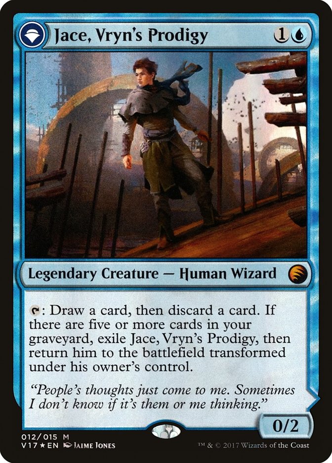 Jace, Vryn's Prodigy // Jace, Telepath Unbound (V17-012) [From the Vault: Transform]: (originpwdfc) Foil