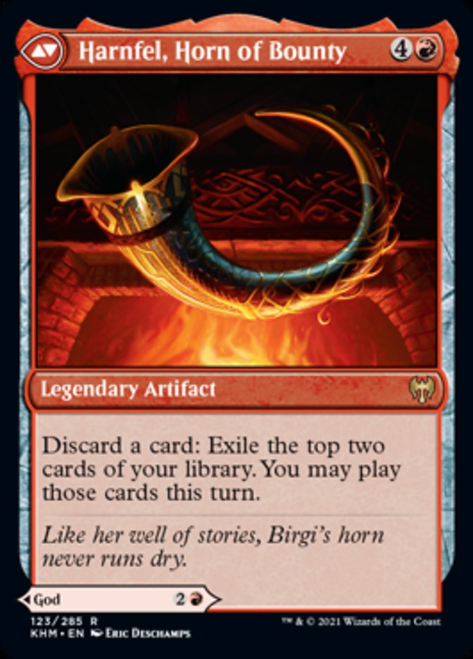 Birgi, God of Storytelling // Harnfel, Horn of Bounty (KHM-123) [Kaldheim]