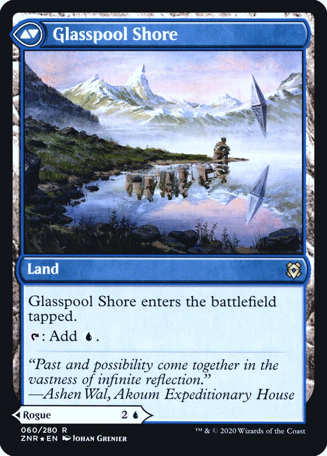Glasspool Mimic // Glasspool Shore (PRE-60S) [Zendikar Rising Promos] Foil