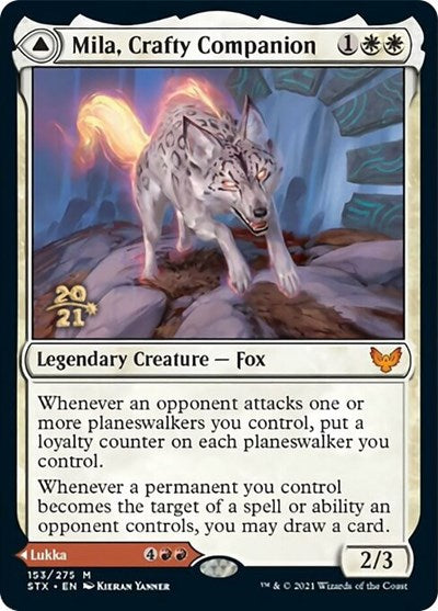 Mila, Crafty Companion // Lukka, Wayward Bonder (PRE-153S) [Strixhaven: School of Mages Promos] Foil