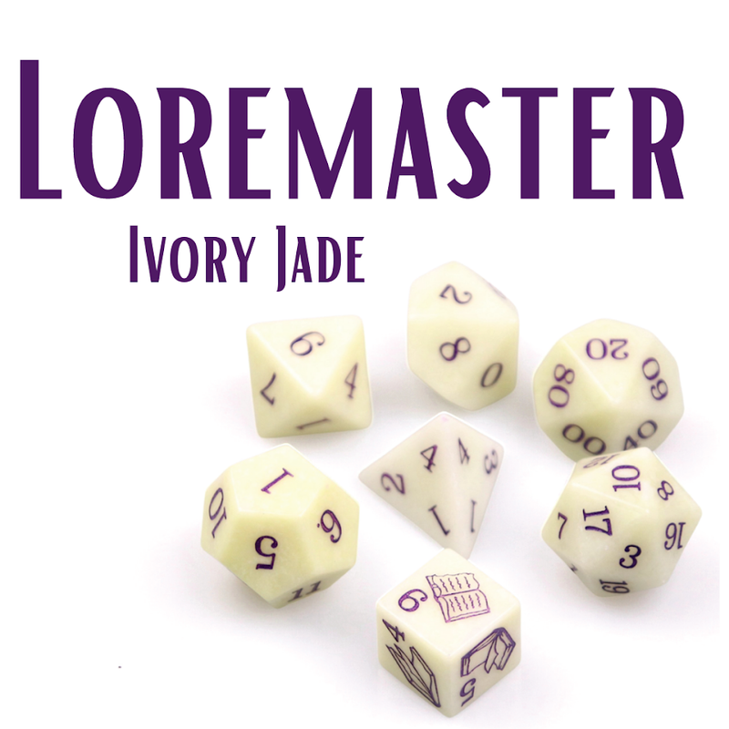 Level Up Dice - Loremaster (Ivory Jade) RPG Set