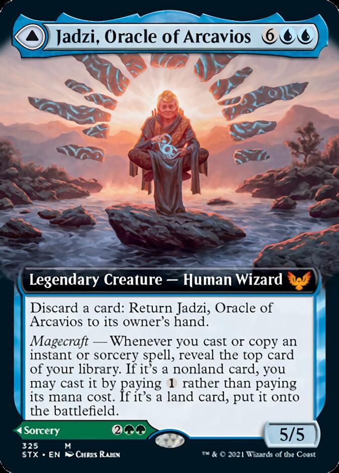 Jadzi, Oracle of Arcavios // Journey to the Oracle (STX-325) [Strixhaven: School of Mages]: (Extended Art)