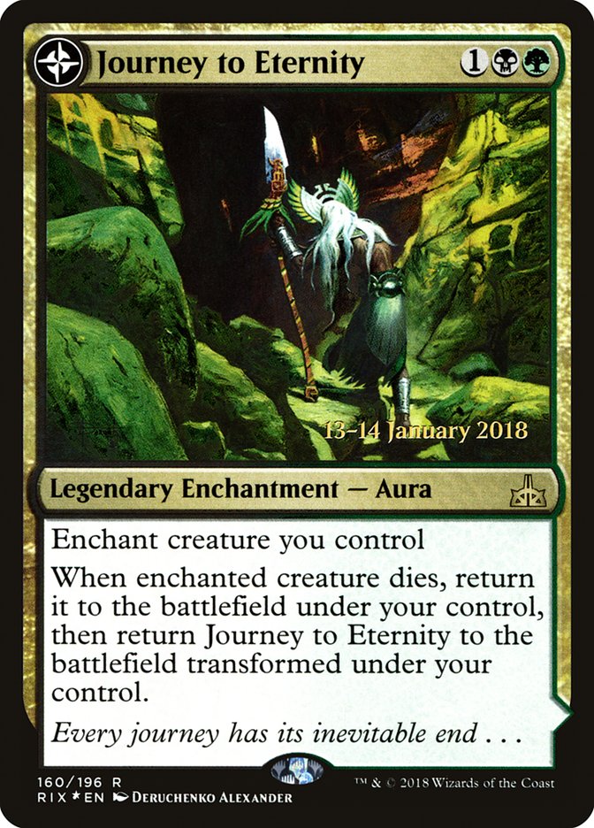 Journey to Eternity // Atzal, Cave of Eternity (PRE-160S) [Rivals of Ixalan Promos]: (compasslanddfc) Foil