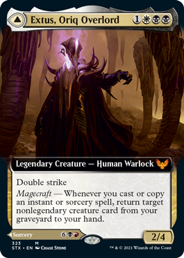 Extus, Oriq Overlord // Awaken the Blood Avatar (STX-323) [Strixhaven: School of Mages]: (Extended Art)