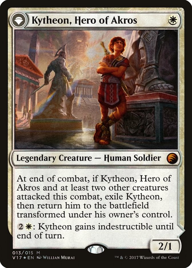 Kytheon, Hero of Akros // Gideon, Battle-Forged (V17-013) [From the Vault: Transform]: (originpwdfc) Foil