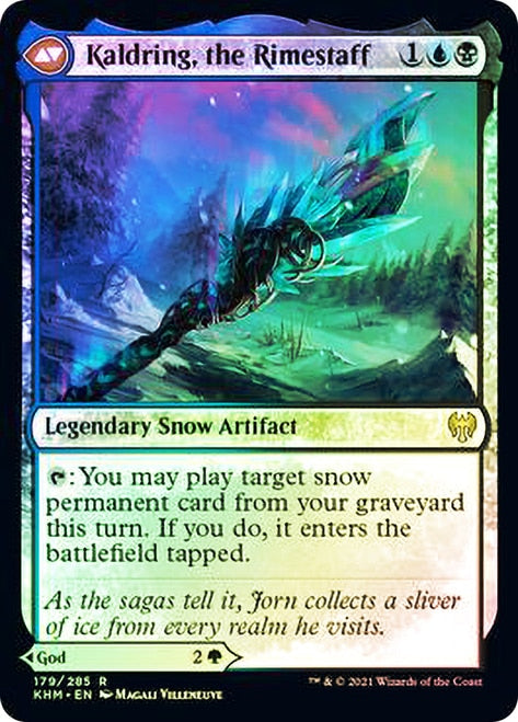 Jorn, God of Winter // Kaldring, the Rimestaff (PRE-179S) [Kaldheim Promos]: (snow) Foil
