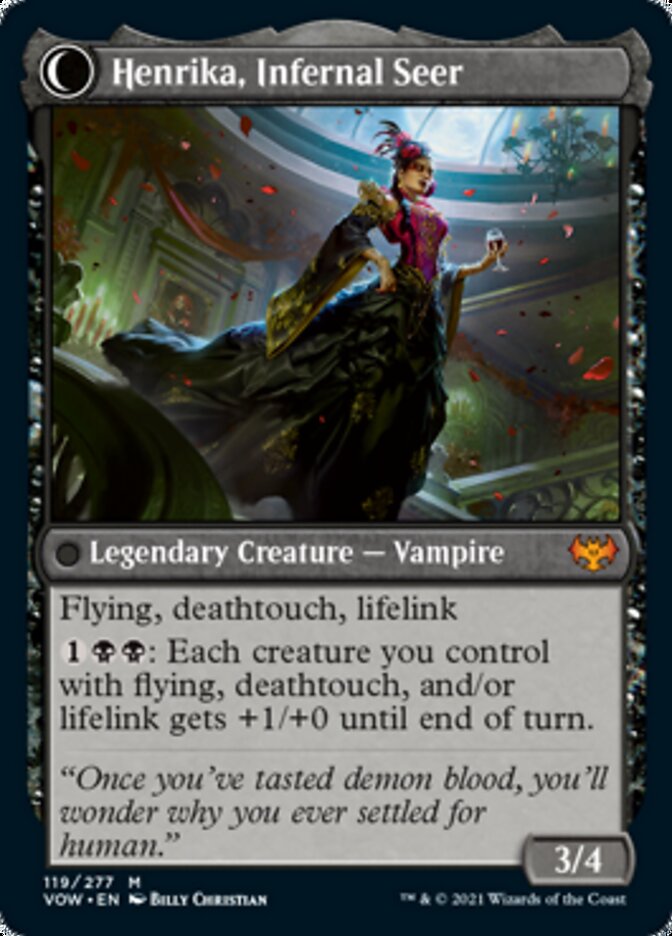 Henrika Domnathi // Henrika, Infernal Seer (VOW-119) [Innistrad: Crimson Vow]: (Double Faced Transform)