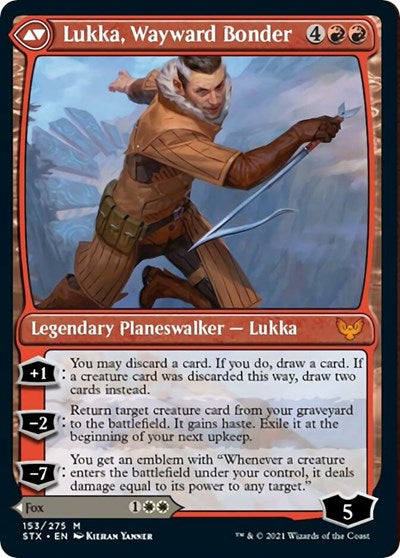 Mila, Crafty Companion // Lukka, Wayward Bonder (PRE-153S) [Strixhaven: School of Mages Promos] Foil