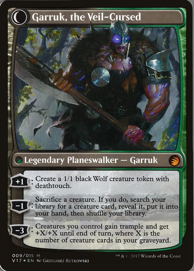 Garruk Relentless // Garruk, the Veil-Cursed (V17-009) [From the Vault: Transform]: (Double Faced Transform) Foil