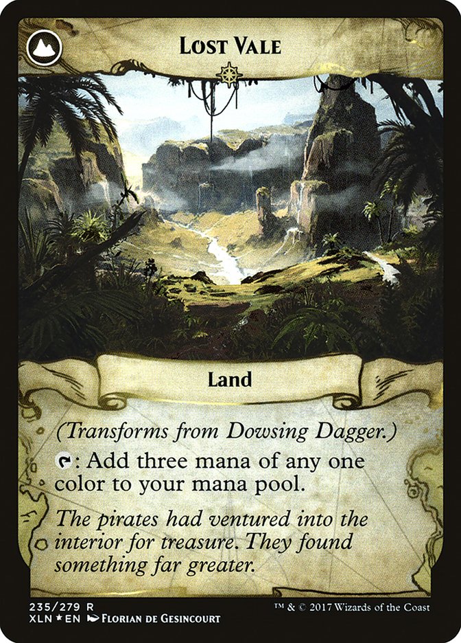 Dowsing Dagger // Lost Vale (PRE-235S) [Ixalan Promos]: (compasslanddfc) Foil