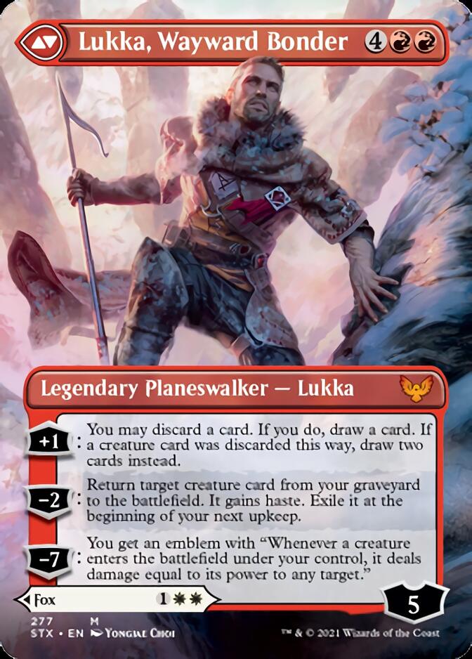 Mila, Crafty Companion // Lukka, Wayward Bonder (STX-277) [Strixhaven: School of Mages] (Borderless)