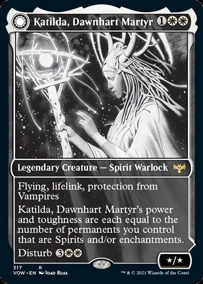 Katilda, Dawnhart Martyr // Katilda's Rising Dawn (VOW-317) [Innistrad: Crimson Vow]: (Showcase, Double Faced Transform)