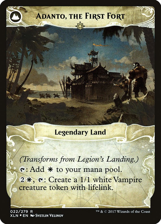 Legion's Landing // Adanto, the First Fort (PRE-22S) [Ixalan Promos]: (compasslanddfc) Foil