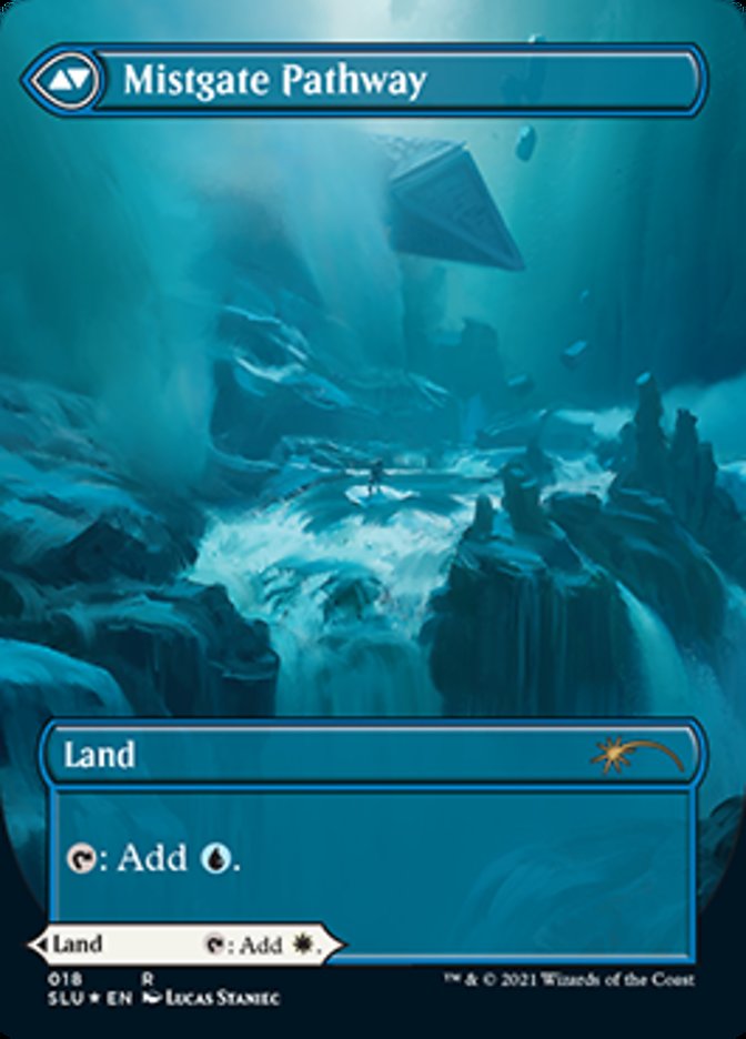 Hengegate Pathway // Mistgate Pathway (SLU-018) [Secret Lair: Ultimate Edition]: (Showcase) (Borderless) Foil