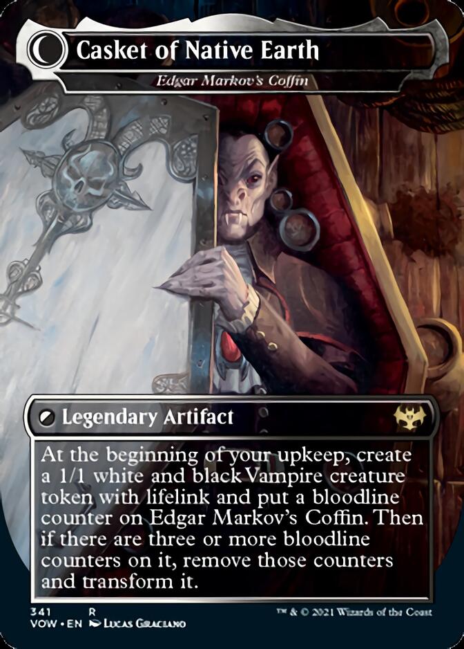 Edgar, Charmed Groom // Edgar Markov's Coffin (VOW-341) [Innistrad: Crimson Vow]: (Double Faced Transform) (Borderless)