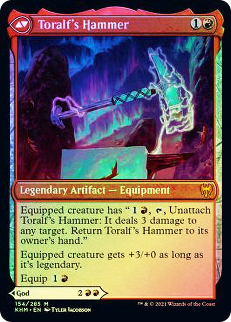 Toralf, God of Fury // Toralf's Hammer (PRE-154S) [Kaldheim Promos] Foil