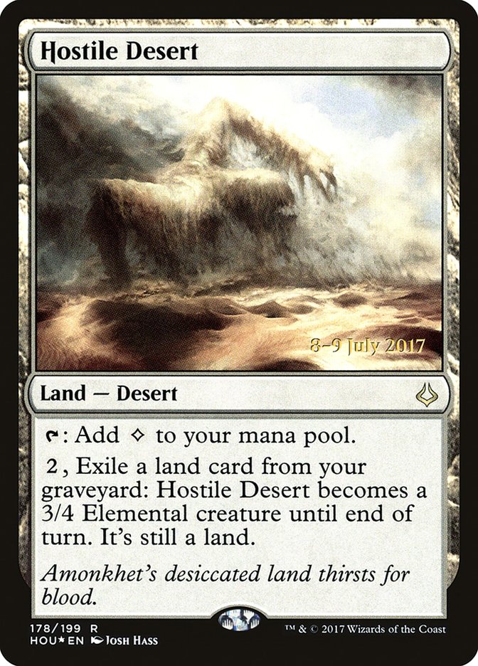 Hostile Desert (PRE-178S) [Hour of Devastation Promos] Foil