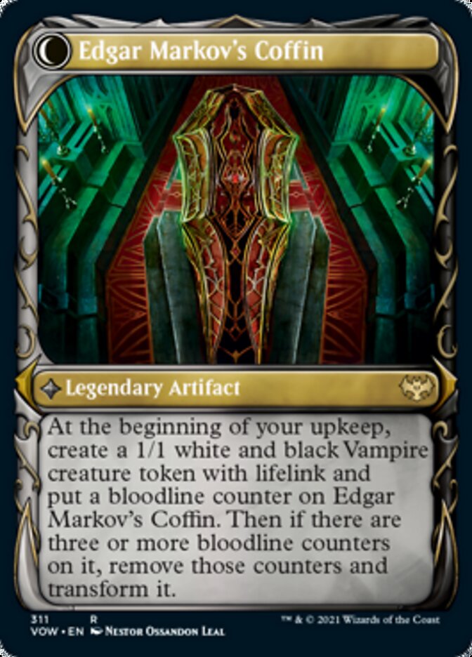Edgar, Charmed Groom // Edgar Markov's Coffin (VOW-311) [Innistrad: Crimson Vow]: (Showcase, Double Faced Transform)