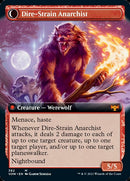 Volatile Arsonist // Dire-Strain Anarchist (VOW-382) [Innistrad: Crimson Vow]: (Extended Art, Double Faced Transform)