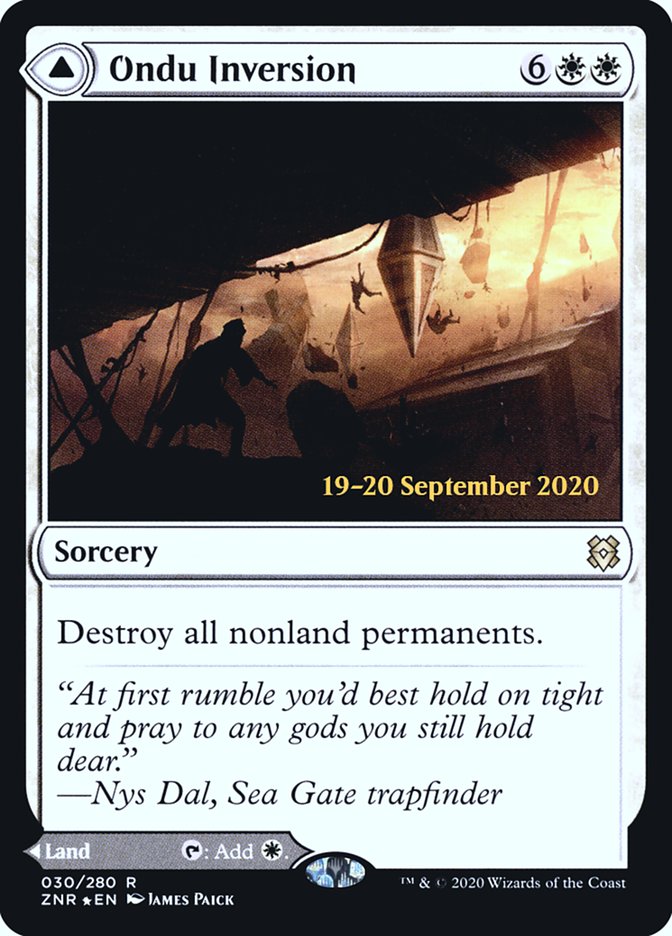 Ondu Inversion // Ondu Skyruins (PRE-30S) [Zendikar Rising Promos] Foil