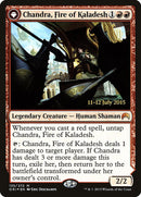 Chandra, Fire of Kaladesh // Chandra, Roaring Flame (PRE-135S) [Magic Origins Promos]: (originpwdfc) Foil