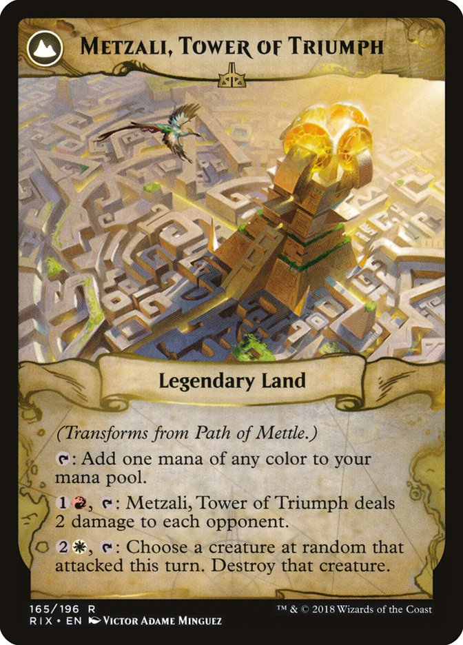 Path of Mettle // Metzali, Tower of Triumph (RIX-165) [Rivals of Ixalan]: (compasslanddfc)