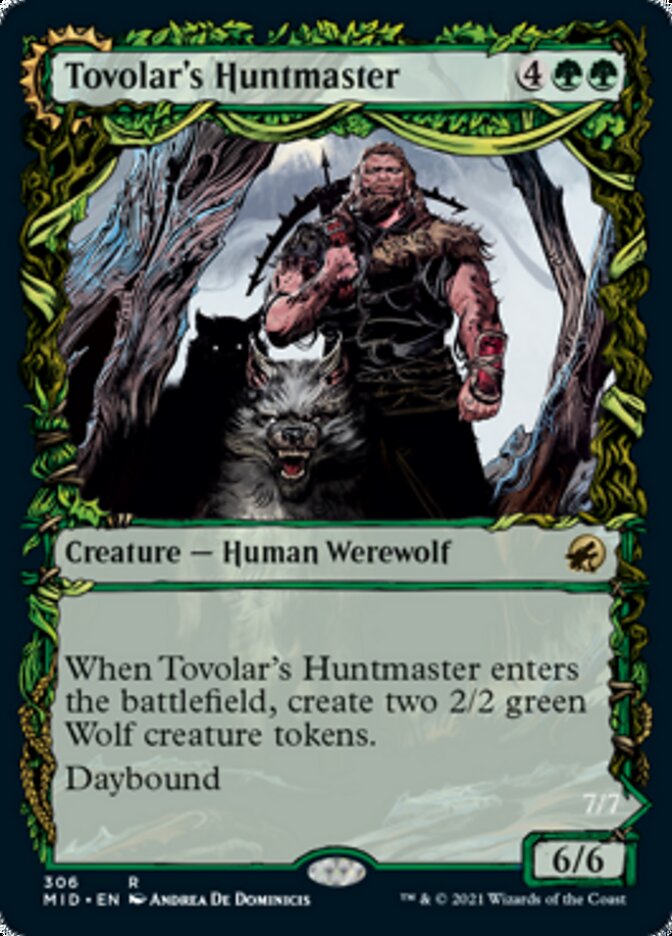 Tovolar's Huntmaster // Tovolar's Packleader (MID-306) [Innistrad: Midnight Hunt]: (Showcase, Double Faced Transform)