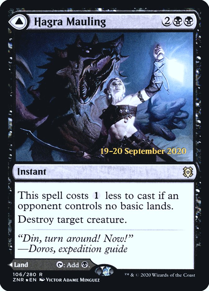 Hagra Mauling // Hagra Broodpit (PRE-106S) [Zendikar Rising Promos] Foil