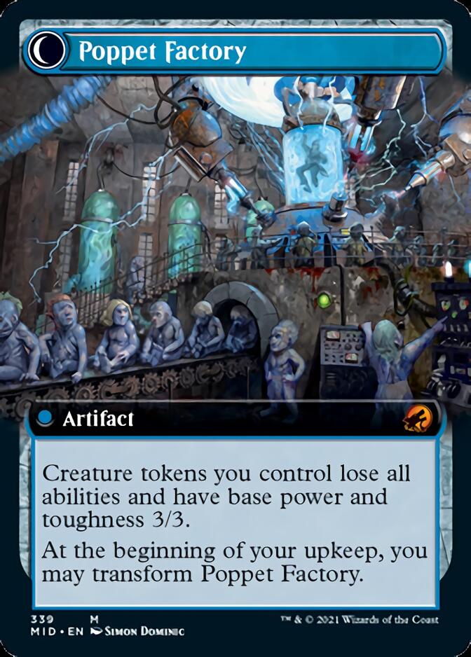 Poppet Stitcher // Poppet Factory (MID-339) [Innistrad: Midnight Hunt]: (Extended Art, Double Faced Transform)