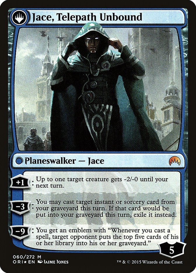 Jace, Vryn's Prodigy // Jace, Telepath Unbound (PRE-60S) [Magic Origins Promos]: (originpwdfc) Foil