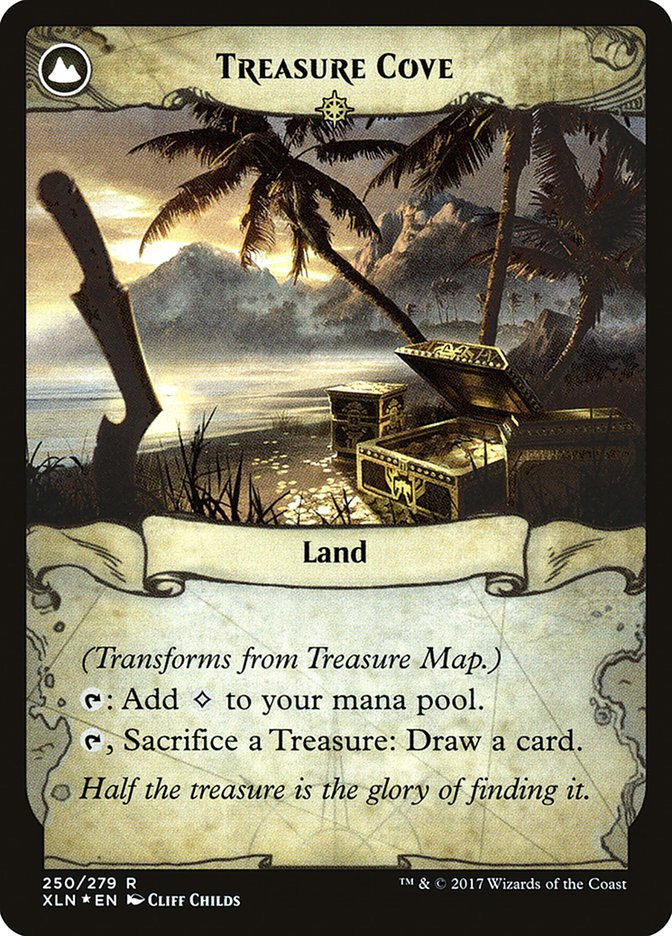 Treasure Map // Treasure Cove (PRE-250S) [Ixalan Promos]: (compasslanddfc) Foil