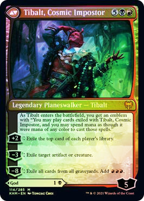 Valki, God of Lies // Tibalt, Cosmic Impostor (PRE-114S) [Kaldheim Promos] Foil