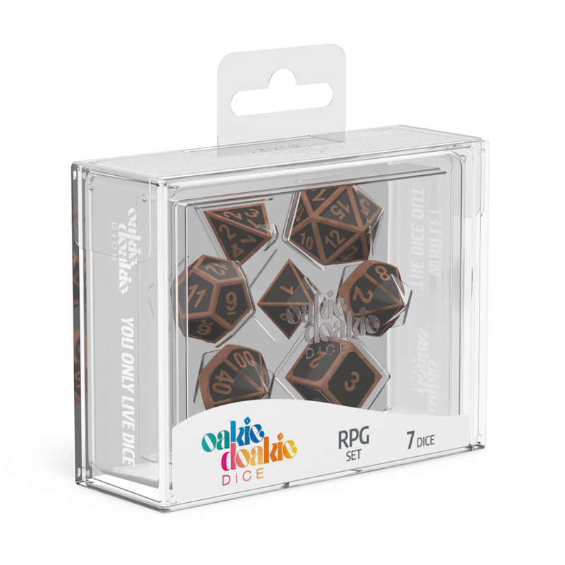 Oakie Doakie Dice - Metal RPG Set