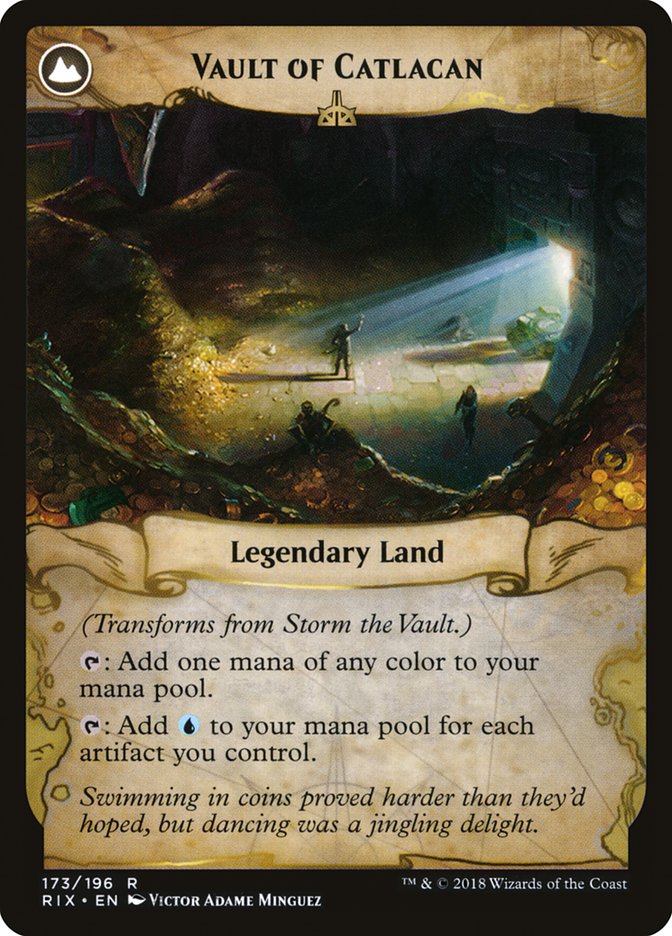 Storm the Vault // Vault of Catlacan (RIX-173) [Rivals of Ixalan]: (compasslanddfc)