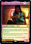 Birgi, God of Storytelling // Harnfel, Horn of Bounty (PRE-123S) [Kaldheim Promos] Foil