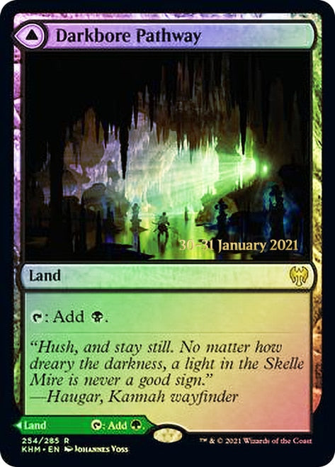 Darkbore Pathway // Slitherbore Pathway (PRE-254S) [Kaldheim Promos] Foil