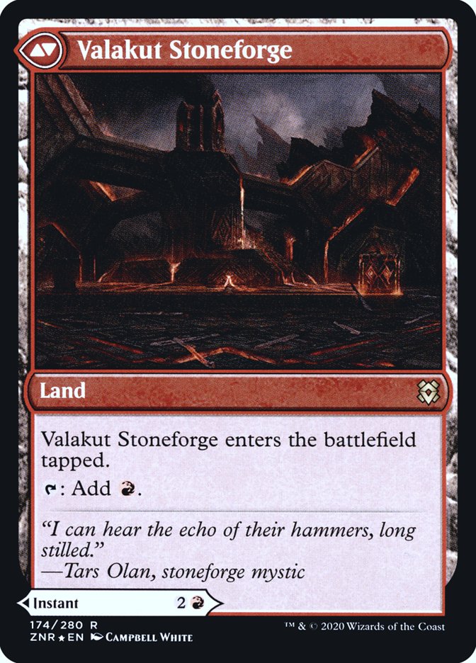 Valakut Awakening // Valakut Stoneforge (PRE-174S) [Zendikar Rising Promos] Foil