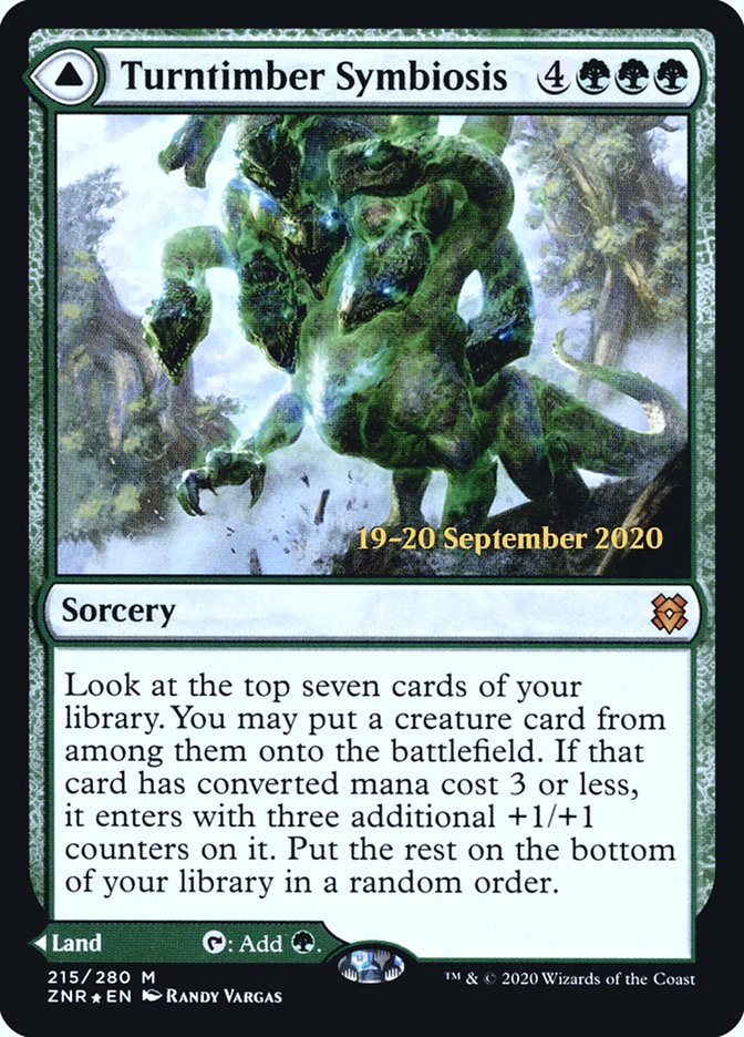 Turntimber Symbiosis // Turntimber, Serpentine Wood (PRE-215S) [Zendikar Rising Promos] Foil