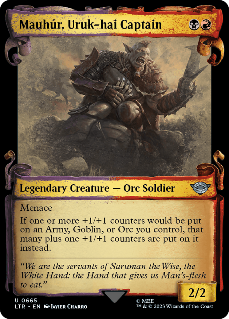 Mauhur, Uruk-hai Captain [The Lord of the Rings: Tales of Middle-Earth Showcase Scrolls]