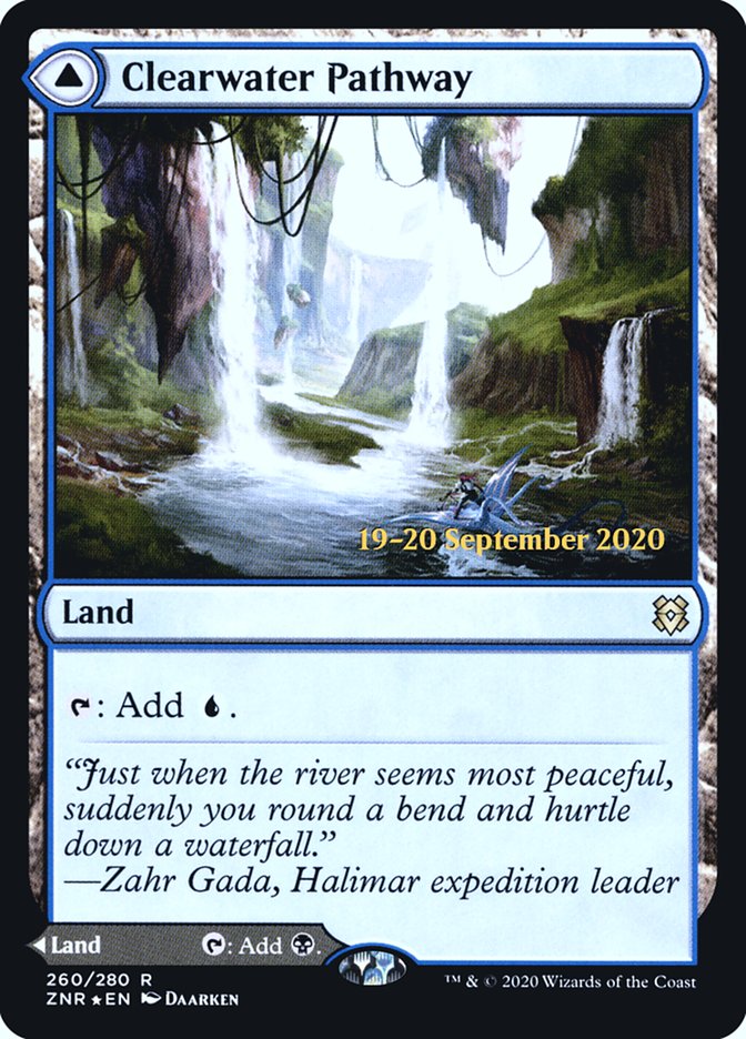 Clearwater Pathway // Murkwater Pathway (PRE-260S) [Zendikar Rising Promos] Foil