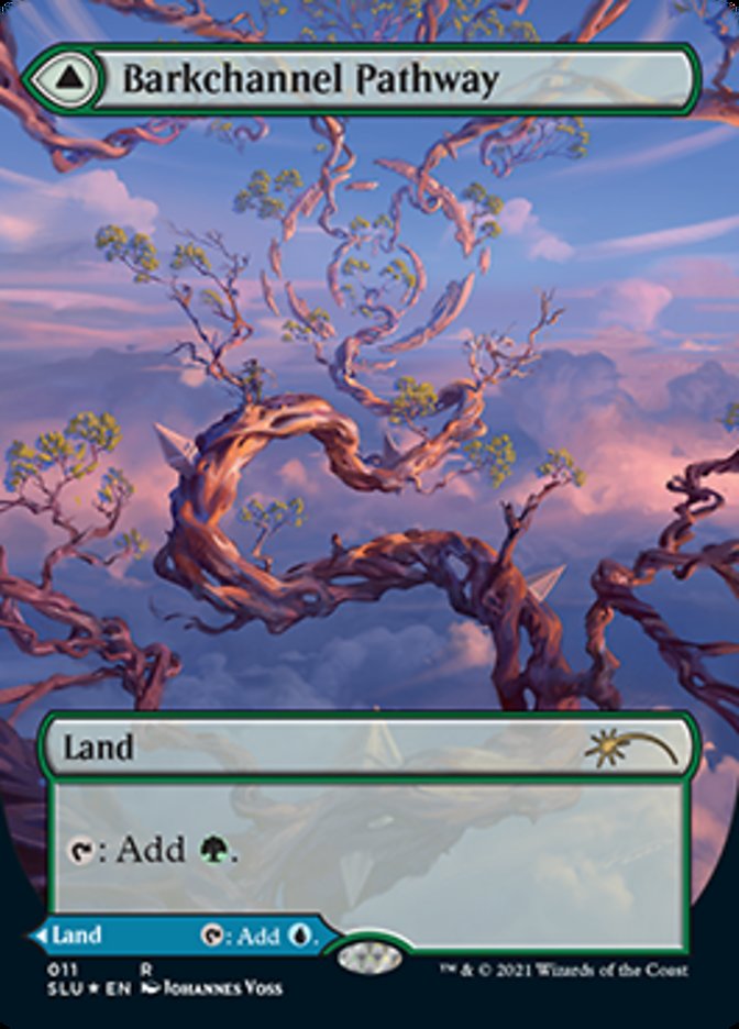 Barkchannel Pathway // Tidechannel Pathway (SLU-011) [Secret Lair: Ultimate Edition]: (Showcase) (Borderless) Foil