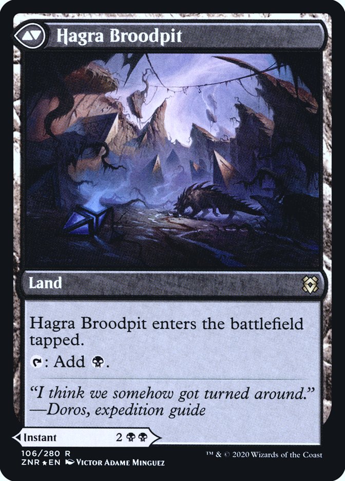 Hagra Mauling // Hagra Broodpit (PRE-106S) [Zendikar Rising Promos] Foil