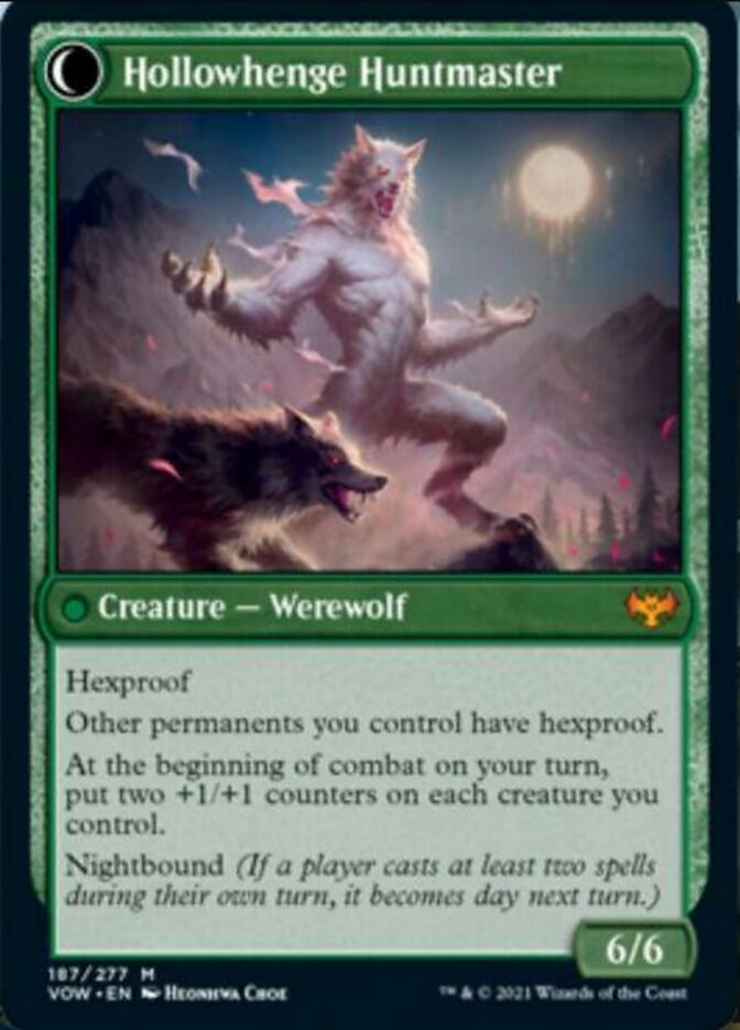 Avabruck Caretaker // Hollowhenge Huntmaster (VOW-187) [Innistrad: Crimson Vow]: (Double Faced Transform)