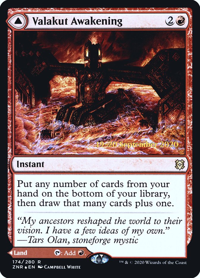 Valakut Awakening // Valakut Stoneforge (PRE-174S) [Zendikar Rising Promos] Foil