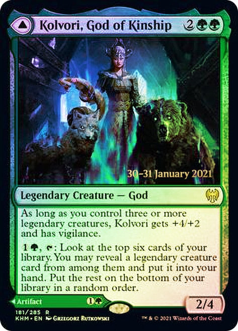 Kolvori, God of Kinship // The Ringhart Crest (PRE-181S) [Kaldheim Promos] Foil